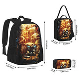 The Bin-Ding Of Is-Aac Backpack Three-Piece Cartoon School Bag With Pencil Case Messenger Lunch Bag