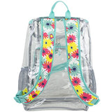 Eastsport Clear Top Loader Backpack, Turquoise/Watercolor Floral
