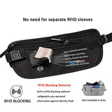 Travel Hidden Money Belt - RFID Blocking Travel Money Belt Waist Passport Wallet