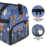 Travel Tote Luggage Weekender Duffle Bag, Game Count The Owl In Halloween Large Canvas shoulder bag