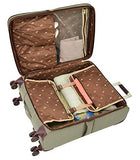 London Fog Cambridge Ii 29" Expandable Spinner, Olive Houndstooth