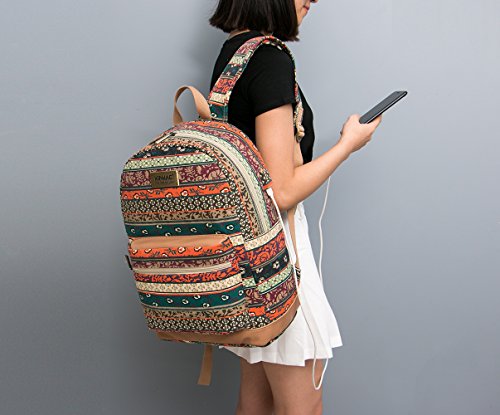 boho laptop backpack Shop Kinmac Bohemian Water Resistant Laptop B – Luggage Factory
