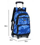 Fanci Flora Camo Waterproof Elementary Rolling Trolley School Bag Backpack Boys Camouflage