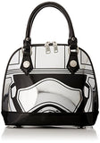 Loungefly Captain Phasma Silver Metallic Embossed Dome Top Handle Bag, Grey, One Size