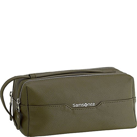 Samsonite- Leather Travel Accessories Dusk Convertible Strap Top-Zip Kit (Olive)