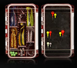 LIZHOUMIL 1pcs Fishing Tackle Box Waterproof, Tackle Trays Transparent Fishing Tackle Storage Organizer Boxes with DIY Dividers Blue