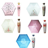 FakeFace Novelty Womens Ladies Girls Perfume Vase Shaped Bottle Three Folding Umbrella Anti-UV