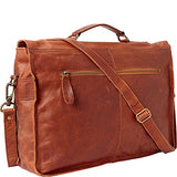 Sharo Leather Bags Leather Brief (Dark Brown)