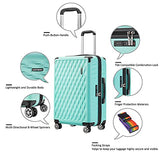 JOYWAY JOYWAY 3 Pcs Luggage Set Hardside Lightweight Spinner Suitcase with TSA Lock (green)