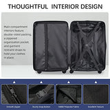 SHOWKOO 3 Piece Luggage Sets Expandable ABS Hardshell Hardside Lightweight Durable Spinner Wheels Suitcase with TSA Lock (Deep blue)