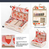 COTRUNKAGE Girls Cute 3 Piece Luggage Set Vintage Carry On Suitcase for Women, TSA Lock Cherry Pink