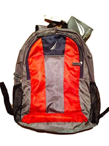 Nautica Backpack Nxr6147 17 Bpk Dark Grey Mack Orange Navy Laptop Bag