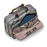 Briggs & Riley Small Expandable Brief Briefcase Grey One Size
