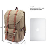 KAUKKO Laptop Outdoor Backpack, Travel Hiking& Camping Rucksack Pack, Casual Large College School