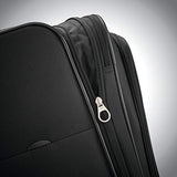 Samsonite Ascella X Softside Expandable Luggage with Spinner Wheels, Black, Checked-Medium 25-Inch