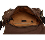 Berchirly Men Outdoor Travel Canvas Messenger Crossbody Bag for 14.7Inch Laptop