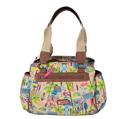 Lily Bloom Landon Triple Section Satchel, Beach House Sand