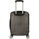 Gabbiano Provence 20" Expandable Carry-On Hardside Spinner Luggage (Black)