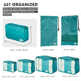 Coolife Packing Cubes Travel Organizers with Laundry Bag 7 Set Hanging Toiletry Bag Portable