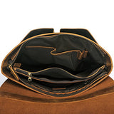 S-Zone Vintage Crazy Horse Leather Laptop Messenger Shoulder Bag Briefcase