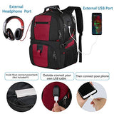 Extra Large Backpack,18.4 Laptop Backpack with USB Port,Travel Backpack for Women with Luggage Sleeve,TSA Friendly Big College Bag Business Computer Backpack Fit Most 18Inch Gaming Laptops,Red