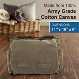 Jedi Order Logo Army Heavyweight Canvas Messenger Shoulder Bag in Olive & Black