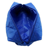 𝐊𝐢𝐧𝐠𝐬𝐥𝐞𝐲 Quilted Cosmetic Bag - Multi-Purpose Zipper makeup Bag Pouch - Cosmetic Bag Pouch Handy Organizer - Cosmetic Bag Organizer Pouch for Travel with Zipper, Blue - Lot of 2