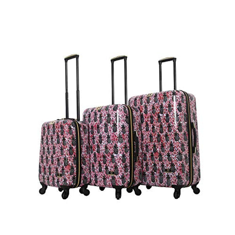 HALINA Bouffants & Broken Hearts Pineapples 3 Piece Set Luggage, Multicolor