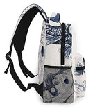 NINEHASA Laptop Backpack,Koi Fish Yin Yang Beautiful Colorful Carp Animal,Casual Lightweight College School Bookbag Computer Bag Travel Business Backpacks