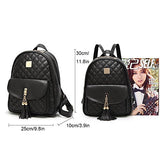Women'S Simple Design Fashion Quilted Casual Backpack Leather Backpack For Women