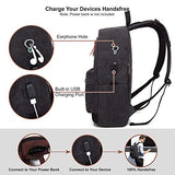 Canvas Laptop Backpack, Waterproof School Backpack With USB Charging Port For Men Women, Vintage