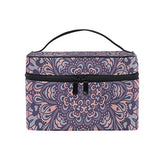 GIOVANIOR Flower Mandala Large Cosmetic Bag Travel Makeup Organizer Case Holder for Women Girls