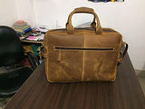 Devil Hunter 18 Inch Vintage Buffalo Leather Messenger Satchel Laptop Briefcase Men'S Bag Crazy