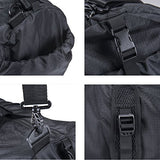Hopsooken 50L Packable Travel Duffle Bag Waterproof Foldable Sport Gym Bag Nylon (Black)
