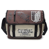 ASLNSONG Japanese Anime Shoulder Bag School Bag Messenger Bag Crossbody Pack (Attack on Titan)