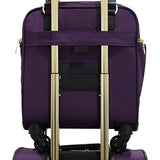 Kensie 16" Under Plane Seat Luggage Tote, Purple With Gold Color Option