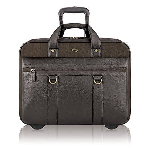 Solo Macdougal 17.3 Inch Rolling Laptop Case, Brown