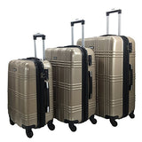 3 Pc Luggage Set Durable Lightweight Spinner Suitecase-Lug3-Gl8109-Champagne