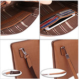 Banuce Sleeves Case for iPad and 11" Laptop Bag Leather Clutch Purse Shoulder Messenger Bag