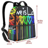 NiYoung Fashion Leisure Backpack for Girls Teenage School Backpack Women Print Backpack Purse Rainbow Gay Pride Rainbow Heart Love is Love