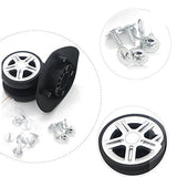 Super Ma 360 Swivel Luggage Mute Wheel Suitcase Replacement Repair Wheels 053(Couple Wheel)
