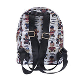 Damara Womens Faux Leather Enlarge Metal Signature Plaque Backpack,Silver