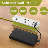 UPWADE Outlet Travel Power Strip Surge Protector with 4 Smart USB Charging Ports (Total 5V 4.2A Output) and 5ft Cord,Multi-Port USB Wall Charger Desktop Hub Portable Travel Charger Charging Station