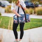 Jadyn B 19" Barrel Women'S Duffel Bag, Navy Floral