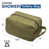 USMC United States Marine Corps Text Canvas Shower Kit Travel Toiletry Bag Case in Olive & Black