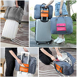 HDWISS Foldable Travel Duffle Bag Tote Carry on Luggage for Spirit Airlines - Orange