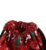 Violet Mist Print Drawstring Bag Tote Gym Sack Cosmetic Bag Backpack (Red Elk)