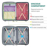 Villago Hardshell 3 Pc Set USB port (Carry-On) Polycarbonate 8 Wheel Spinner with Slash Proof Zipper TSA Lock and Expandable Zipper/Maleta De Viaje De Polycorbonato Con Candado TSA (ROSE GOLD)