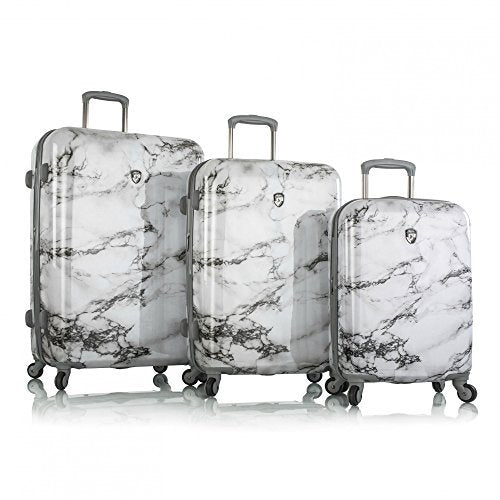 Heys America Bianco 3pc Hardside Spinner Luggage Set (White Marble)