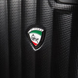 Mia Toro Italy Rotolo Hardside Spinner Carry-on, Black